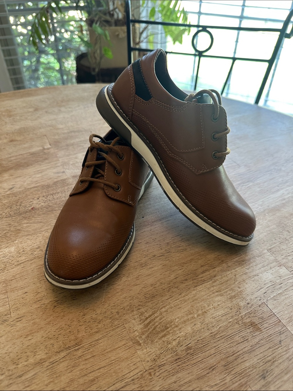 Kids Brown Dress Lace-Up Shoes - Classic School Style